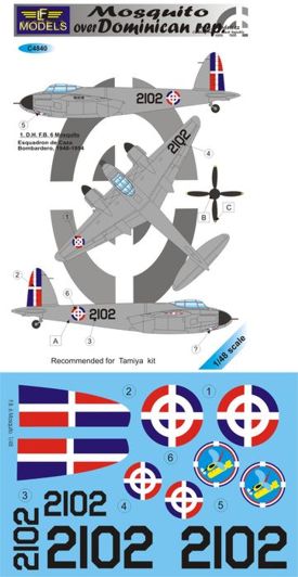 LF Models LFMC4840 1:48 de Havilland Mosquito over Dominican Republic