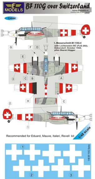 LF Models LFMC4844 1:48 Messerschmitt Bf-110G over Switzerland