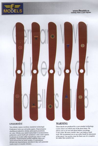 LF Models LFMC4859 1:48 German WWI propeller manufacturer logo's
