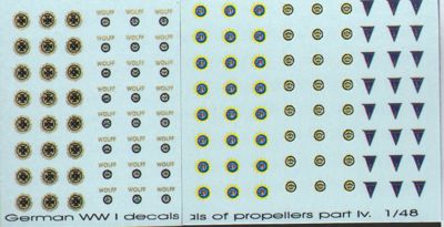 LF Models LFMC4859 1:48 German WWI propeller manufacturer logo's