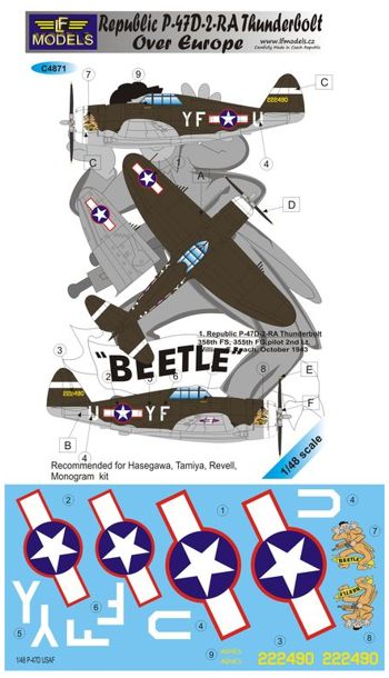 LF Models LFMC4871 1:48 Republic P-47D-2-RA Thunderbolt over Europe