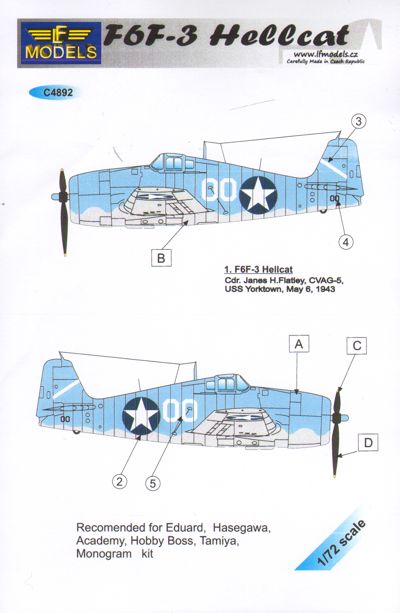LF Models LFMC4892 1:48 Grumman F6F-3 Hellcat