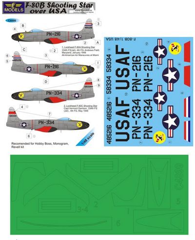 LF Models LFMC4899 1:48 Lockheed F-80B Shooting over USA