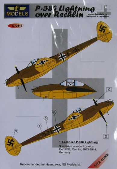 LF Models LFMC72116 1:72 Lockheed P-38G Lightning over Rechlin