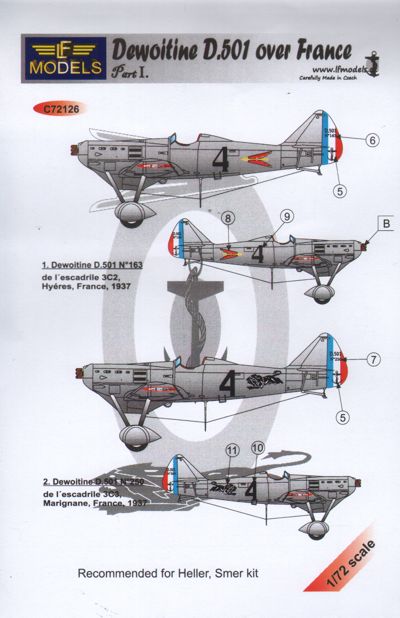 LF Models LFMC72126 1:72 Dewoitine D.501 over France