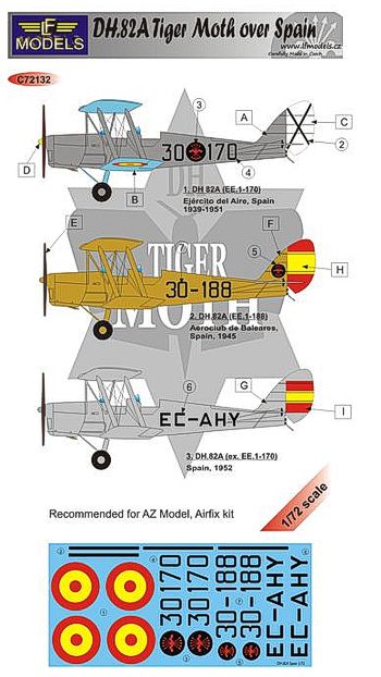 LF Models LFMC72132 1:72 de Havilland DH.82A Tiger Moth over Spain