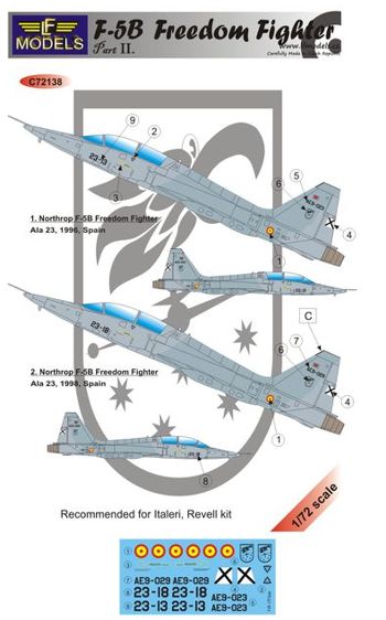 LF Models LFMC72138 1:72 Northrop F-5B Freedom Fighter Spain Part II