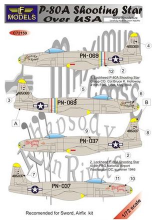 LF Models LFMC72159 1:72 Lockheed P-80A Shooting Star over USA