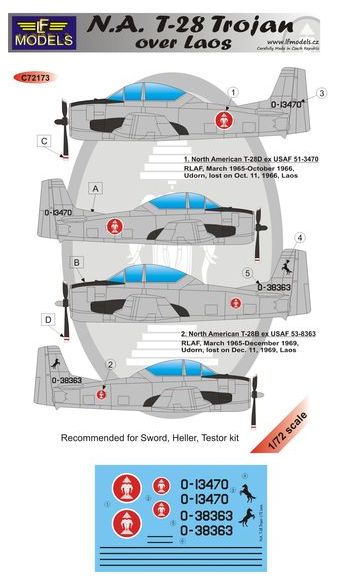 LF Models LFMC72173 1:72 North-American T-28 Trojan over Laos