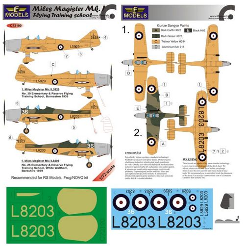 LF Models LFMC72190 1:72 Miles Magister Mk.I Flying Training