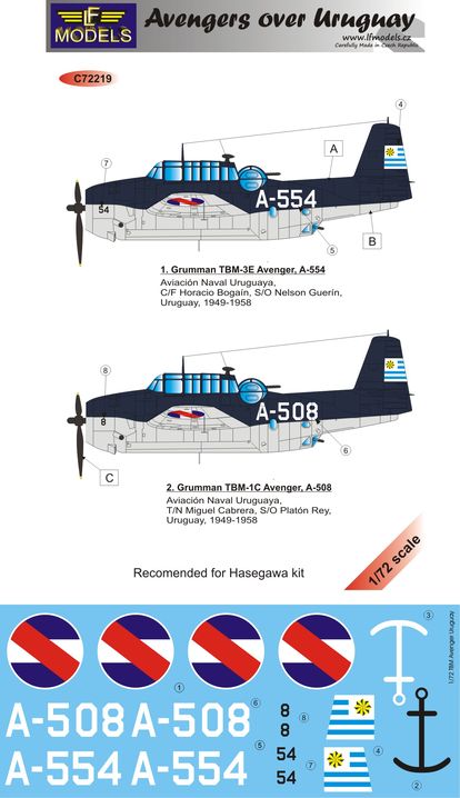 LF Models LFMC72219 1:72 Grumman TBM-3E/TBM-1C Avenger over Uruguay part I