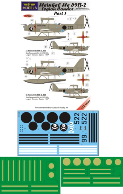 LF Models LFMC72224 1:72 Heinkel He-59B-2 Legion Condor Part 1