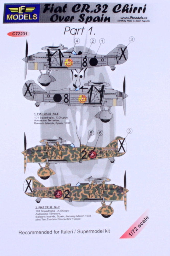 LF Models LFMC72231 1:72 Fiat CR.32 Chirri over Spain Pt.1