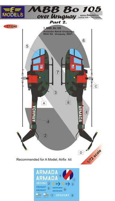 LF Models LFMC72240 1:72 MBB Bo-105 over Uruquay part 2.