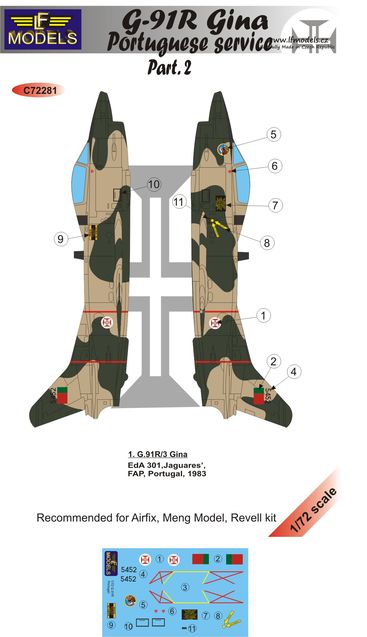 LF Models LFMC72281 1:72 Fiat G.91R Gina Portuguese service Part 2