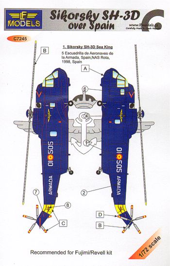 LF Models LFMC7245 Sikorsky SH-3D Sea King NAS Rota 1998 1:72