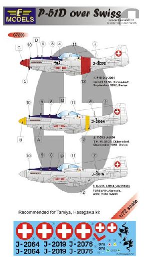 LF Models LFMC7256 1:72 North-American P-51D Mustang over Swiss