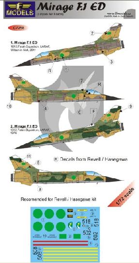 LF Models LFMC7258 1:72 Dassault_Mirage F.1 ED