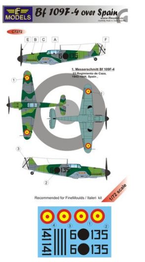 LF Models LFMC7272 1:72 Messerschmitt Bf-109F-4 over Spain