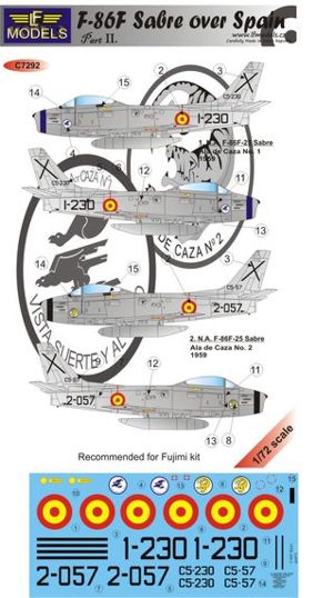 LF Models LFMC7292 1:72 North-American F-86F Sabre over Spain Part II