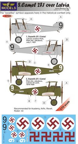 LF Models LFMC7295 1:72 Sopwith 2F.1 Camel over Latvia