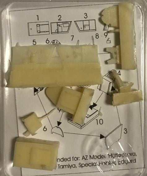 LF Models LFMD7218 1:72 Messerschmitt Bf-109E interior set