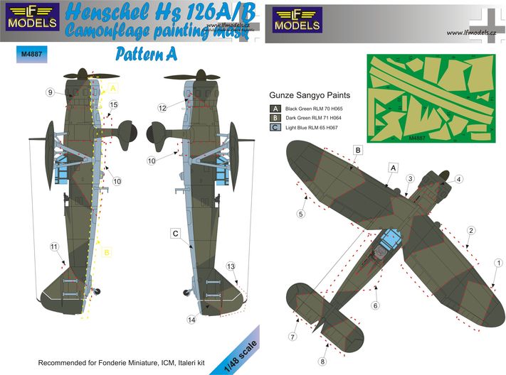 LF Models LFMM4887 1:48 Henschel Hs-126A/B Pattern