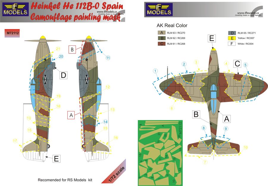 LF Models LFMM72112 1:72 Heinkel He-112B-0 Spain