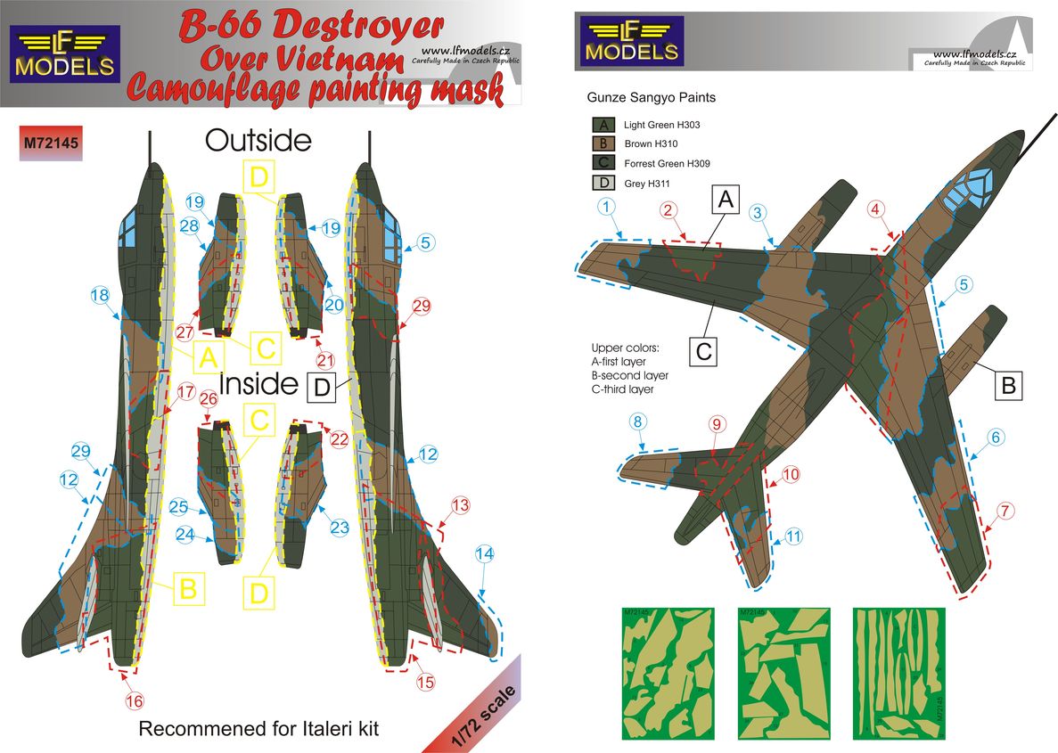 LF Models LFMM72145 1:72 Douglas B-66B Destroyer over Vietnam
