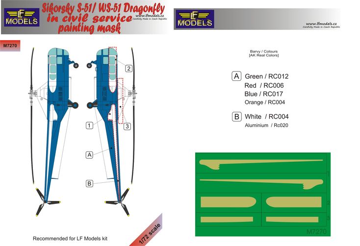 LF Models LFMM7270 1:72 Sikorsky S-51/WS-51 Dragonfly in civil service