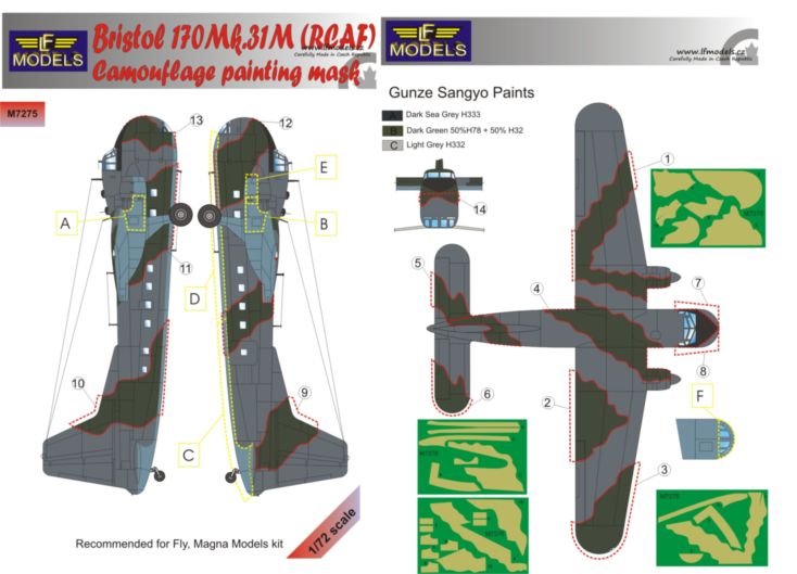 LF Models LFMM7275 1:72 Bristol 170 Freighter Mk.31