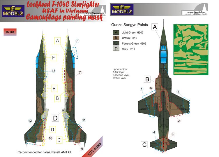 LF Models LFMM7284 1:72 Lockheed F-104C Starfighter USAF in Vietnam