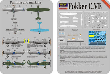 LF Models LFPE7212 1:72 Fokker C.VE Sweden