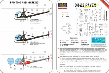 LF Models LFPE7275 Hiller OH-23 Raven Military Service Kit 1:72