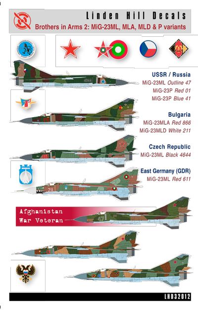 Linden Hill LHD32012 1:32 Brothers in Arms 2: Cold War Finale Mikoyan MiG-23MLs