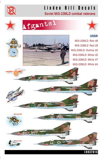 Linden Hill LHD32015 MiG-23MLD Afgantsi Decals 1:32
