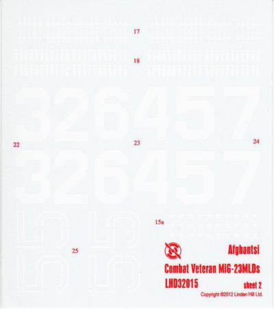 Linden Hill LHD32015 MiG-23MLD Afgantsi Decals 1:32