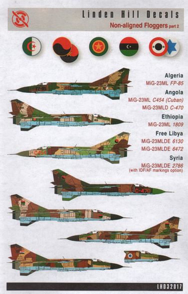 Linden Hill LHD32017 Non-Aligned MiG-23ML/MLDE Floggers Pt 2 1:32