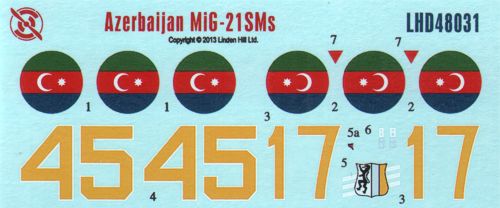 Linden Hill LHD48031 1:48 Mikoyan MiG-21SM combat veterans of Azerbaijan