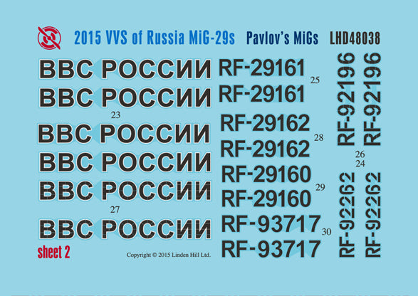 Linden Hill LHD48038 1:48 Pavlov's MiGs