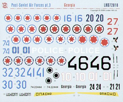 Linden Hill LHD72018 1:72 Post-Soviet Air Forces: Georgia