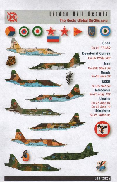 Linden Hill LHD72025 1:72 International Sukhoi Su-25/Su-25K The Rook Part 2