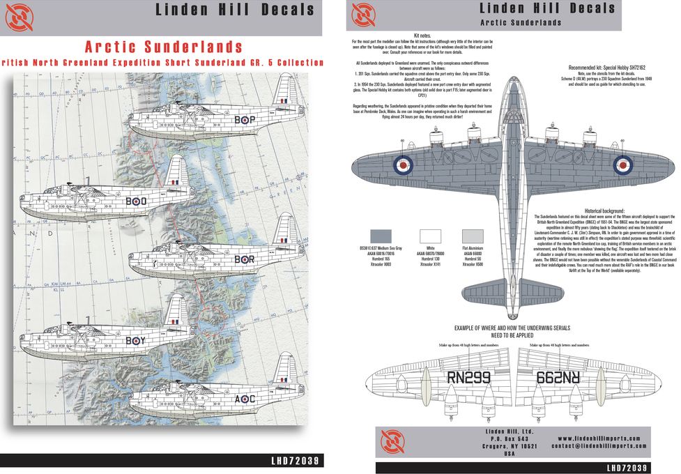 Linden Hill LHD72039 1:72 'Arctic Sunderlands'