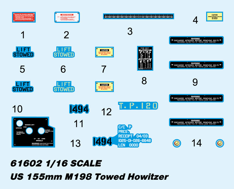 I Love Kit 61602 M198 155mm Medium Towed Howitzer 1:16 Model Kit