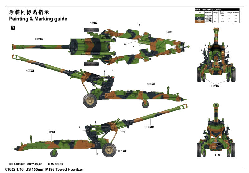 I Love Kit 61602 M198 155mm Medium Towed Howitzer 1:16 Model Kit