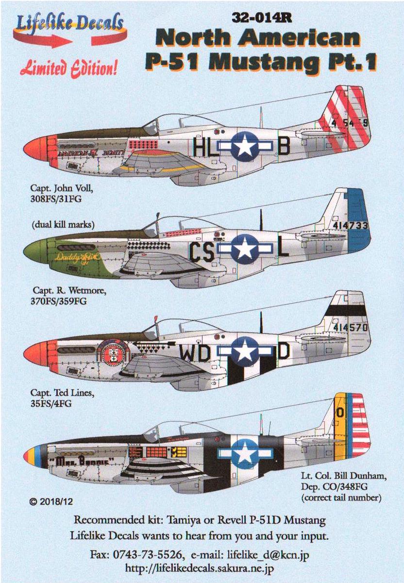 Lifelike LL32014R 1:32 North-American P-51D Mustang Pt 1