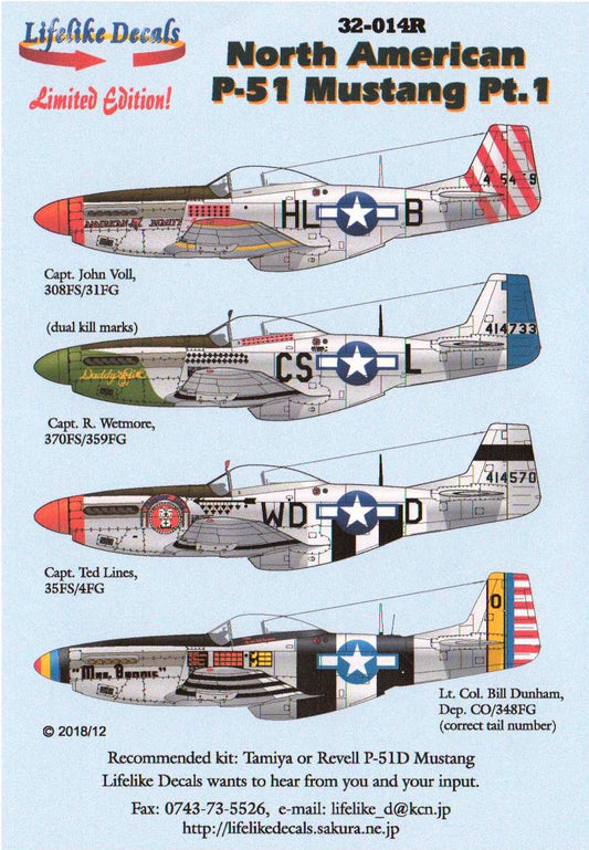 Lifelike LL32014R 1:32 North-American P-51D Mustang Pt 1
