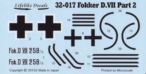 Lifelike LL32017 1:32 Fokker D.VII part 2