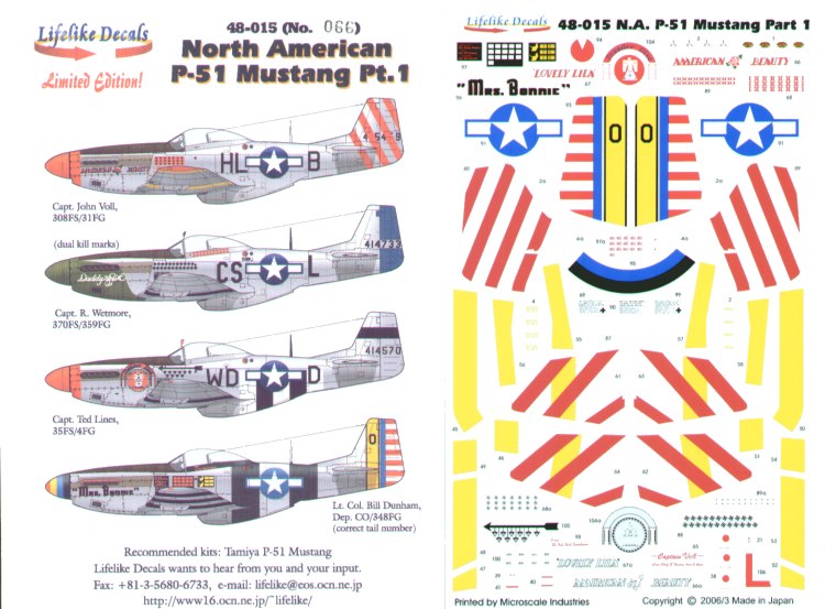 Lifelike LL48015 1:48 North-American P-51D Mustangs Part 1.