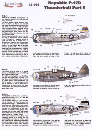 Lifelike LL48024 1:48 Republic P-47D Thunderbolt Noseart